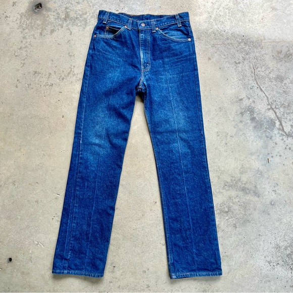 Vintage Levi's 517 Bootcut Orange Tab Jeans 33 USA